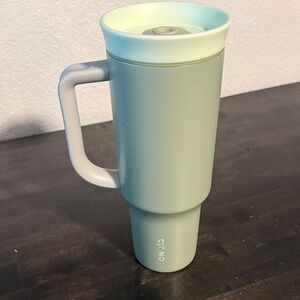 Owala Stainless Steel Tumbler With Handle Green & Gray 40 Ounce